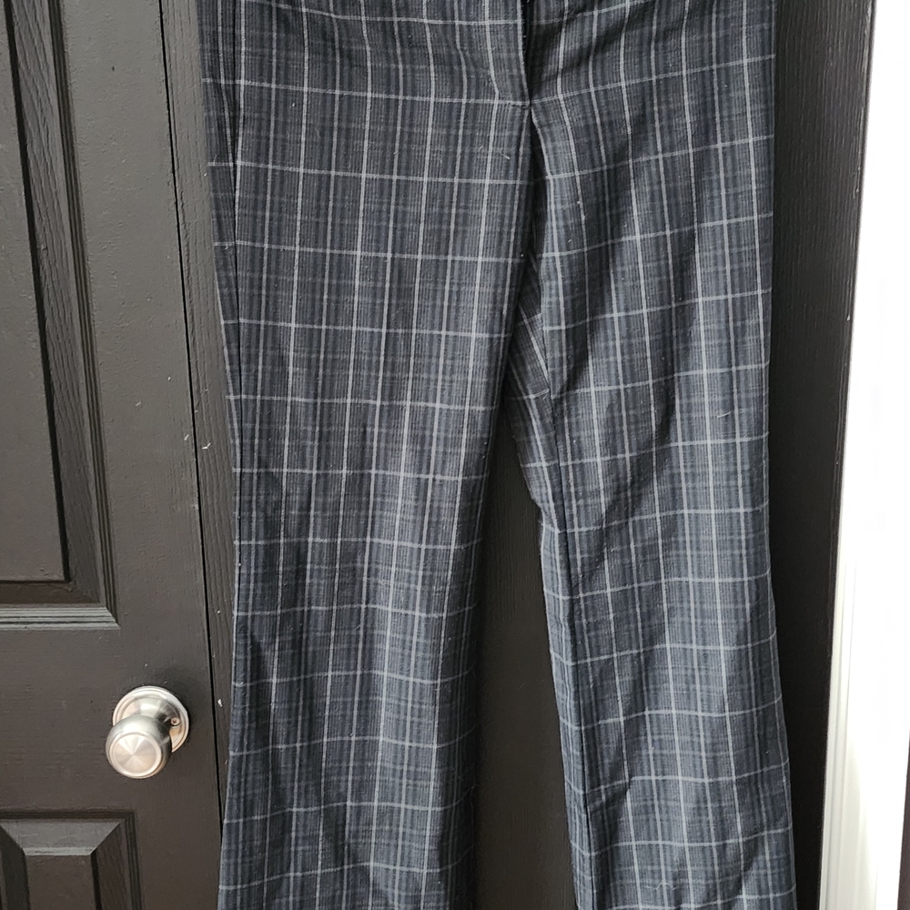 Express Gray Plaid Dress Pants